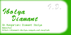 ibolya diamant business card